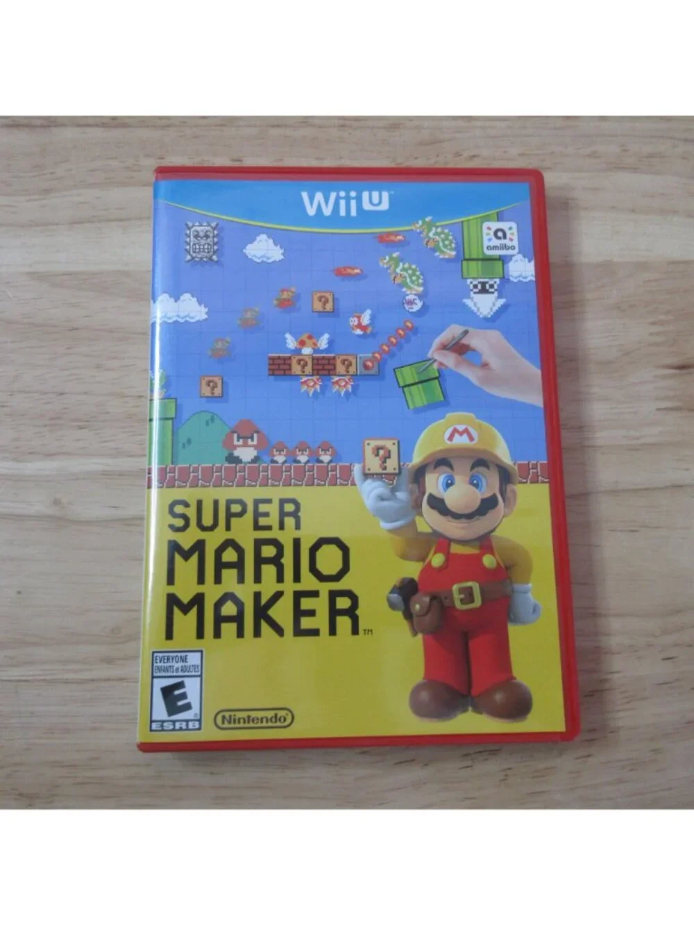 Super Mario Maker (Nintendo Wii U, 2015) with box and insert